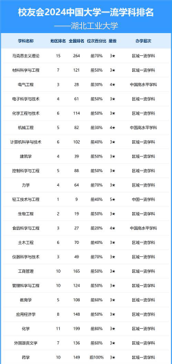 湖北工业大学排名